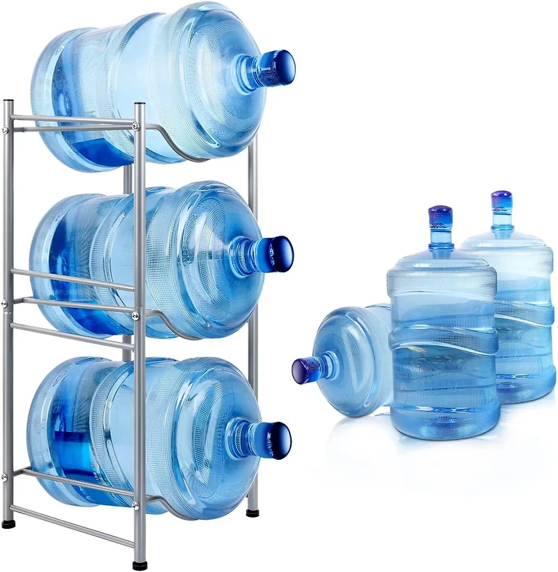 NEX™ 3-Tier 5-Gallon Silver Water Jug Storage Rack