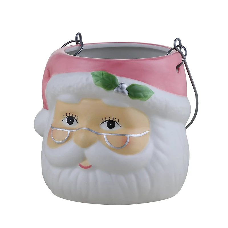 5" Santa Claus Nostalgic Ceramic Container