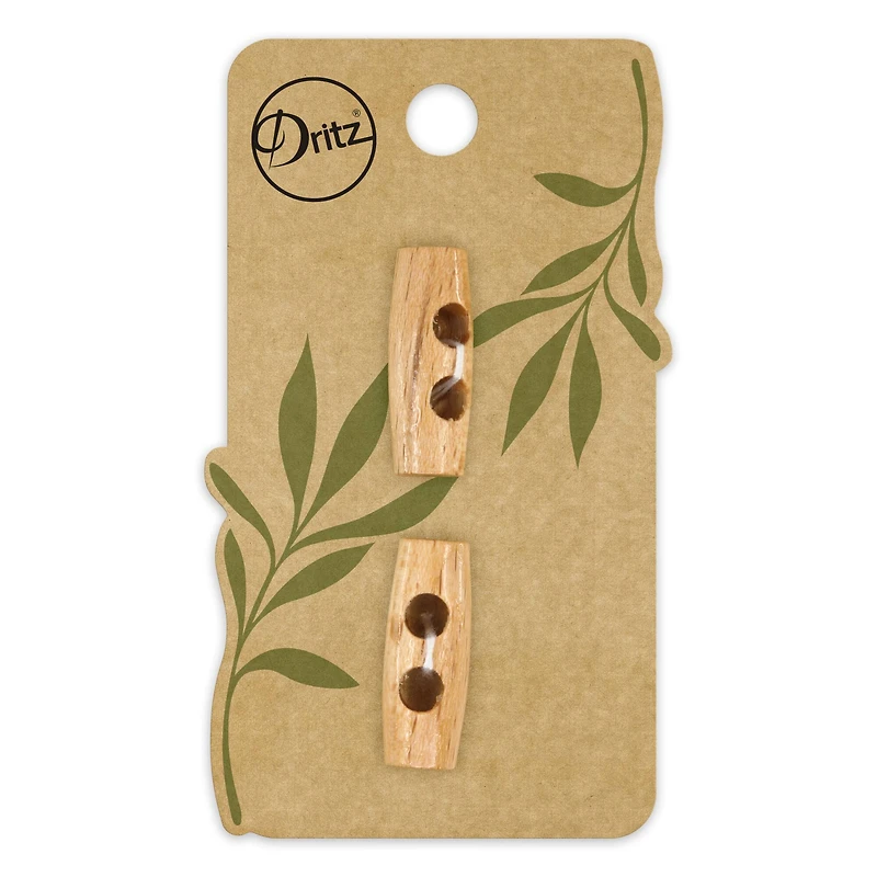 Dritz® 25mm Natural Sustainable Wood Toggle Button, 6ct.