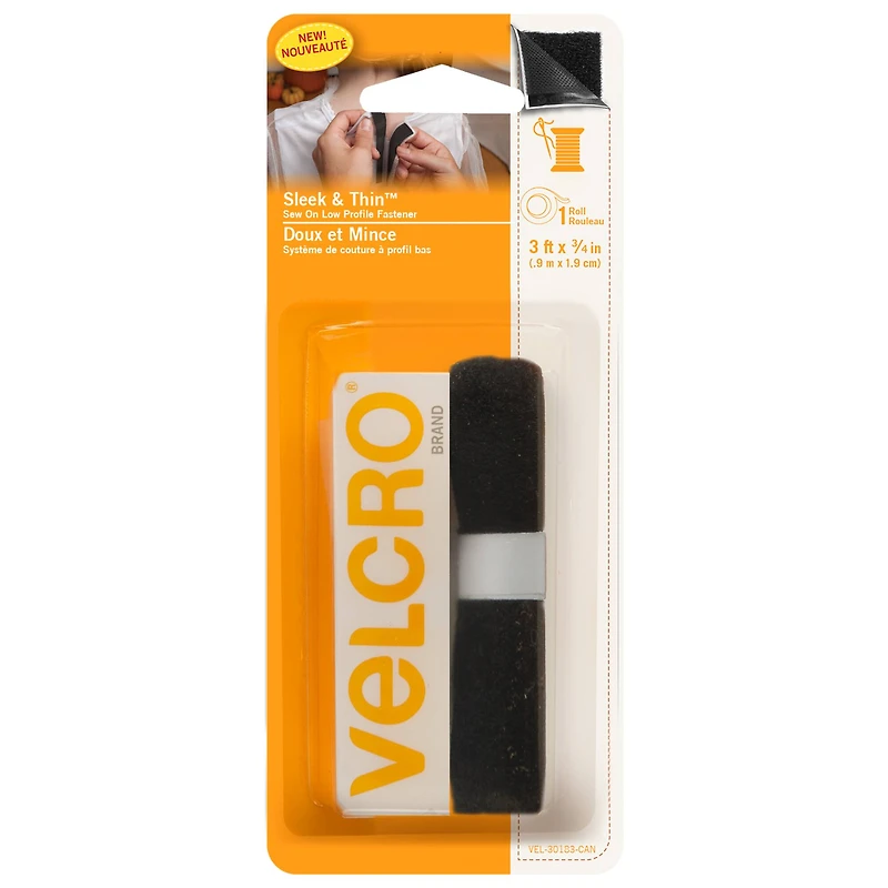 VELCRO® Brand Sleek & Thin™ Sew On Fastener Roll
