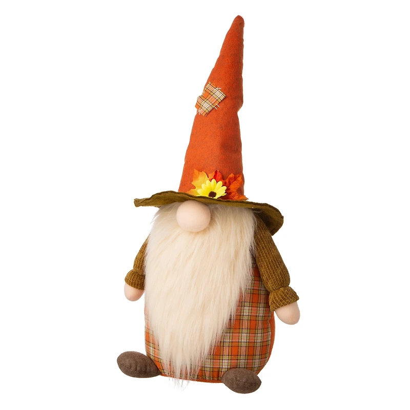 Glitzhome® 24" Fall Fabric Gnome Décor Accent