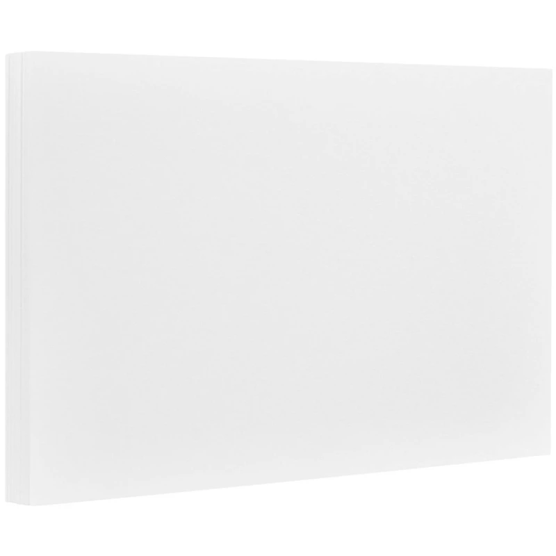 JAM Paper 5" x 7" White Blank Flat Note Cards