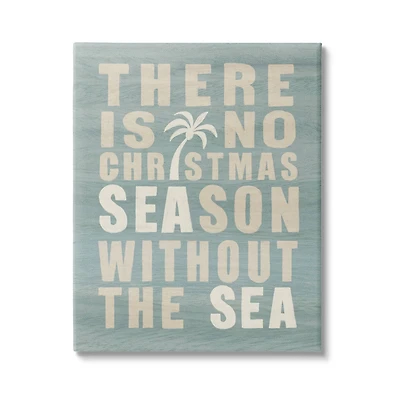 Stupell Industries No Christmas Season Without Sea Phrase Canvas Wall Art