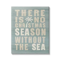 Stupell Industries No Christmas Season Without Sea Phrase Canvas Wall Art