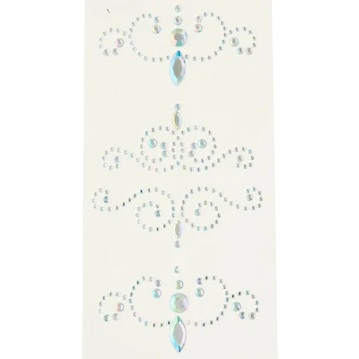 12 Packs: 4 ct. (48 total) Curved Flourish Adhesive Rhinestones by Recollections™