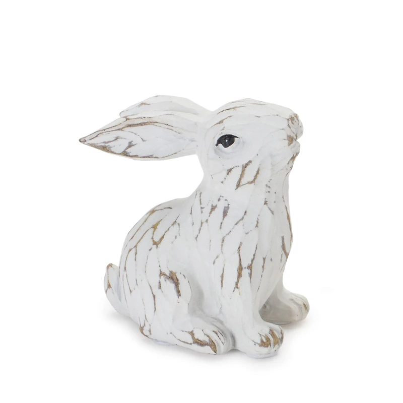 Carved Bunny Figurines Set