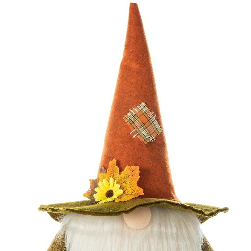 Glitzhome® Telescoped Fabric Fall Gnome Standing Décor
