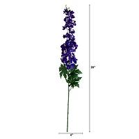 39" Blue Delphinium Flower Stems, 3ct.