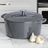 Spice By Tia Mowry Savory Saffron 6qt. Enameled Cast Iron Dutch Oven with Lid