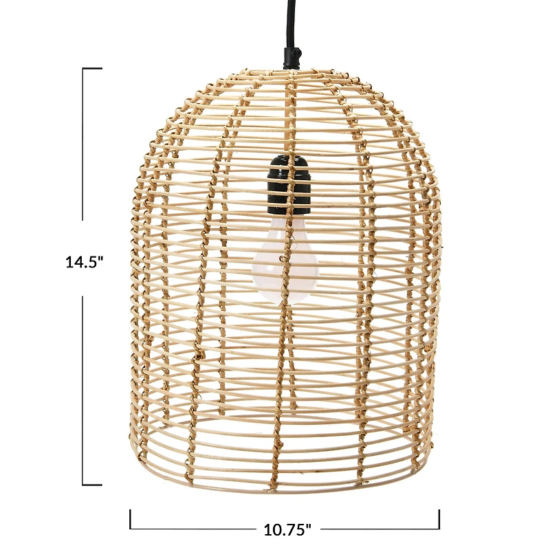 Hello Honey® Modern Boho Handwoven Rattan Pendant Light