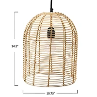 Hello Honey® Modern Boho Handwoven Rattan Pendant Light