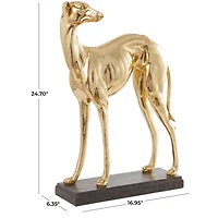 25" The Novogratz Gold Greyhound Dog Sculpture