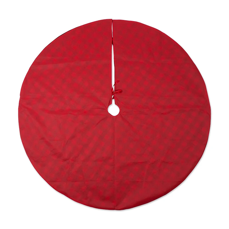 DII® Red & Black Buffalo Check Holiday Tree Skirt 