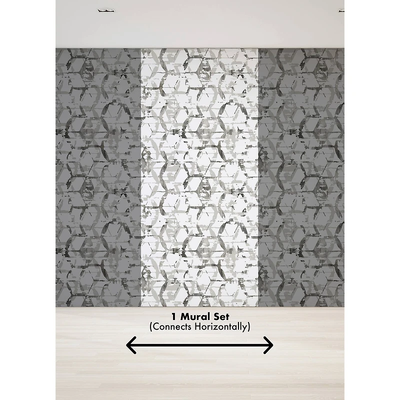 Katie Hunt Dove Gray Hex-A-Gone Wall Mural