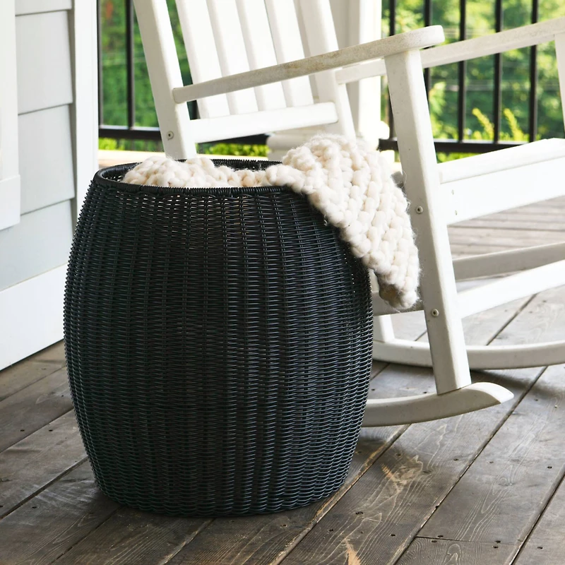 Household Essentials 18" Woven Storage End Table