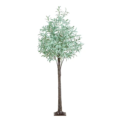 6ft. Pre-Lit Artificial Olive Tree with Warm White LED Lights