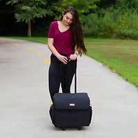 Everything Mary Black Stamped Rolling Sewing Machine Tote