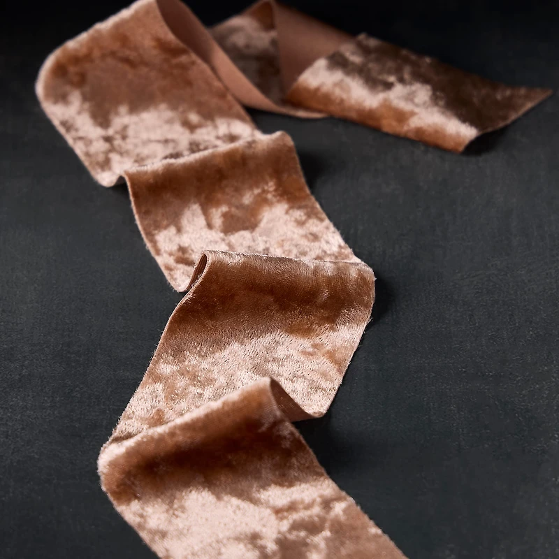 2" x 3yd. Natural Velvet Ribbon by Celebrate It® Classic