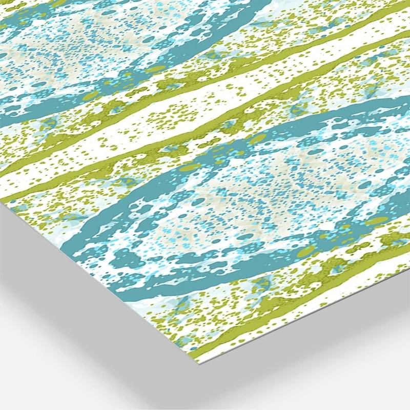 Designart Embossed Teal Pattern IV Multipanel Wall Clock