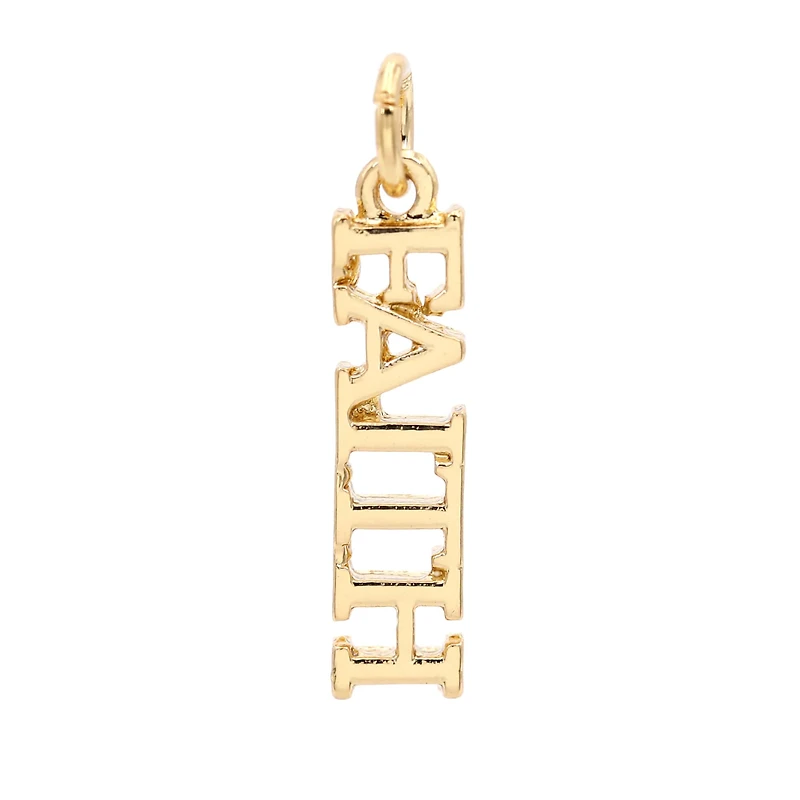14K Gold Plated Faith Charm by Bead Landing™