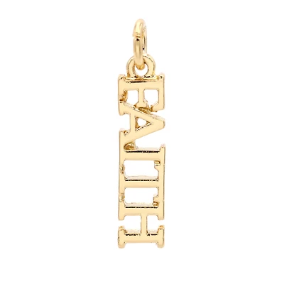 14K Gold Plated Faith Charm by Bead Landing™