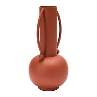 Hello Honey® 12'' Textured Metal Vase with Handles and Orbs