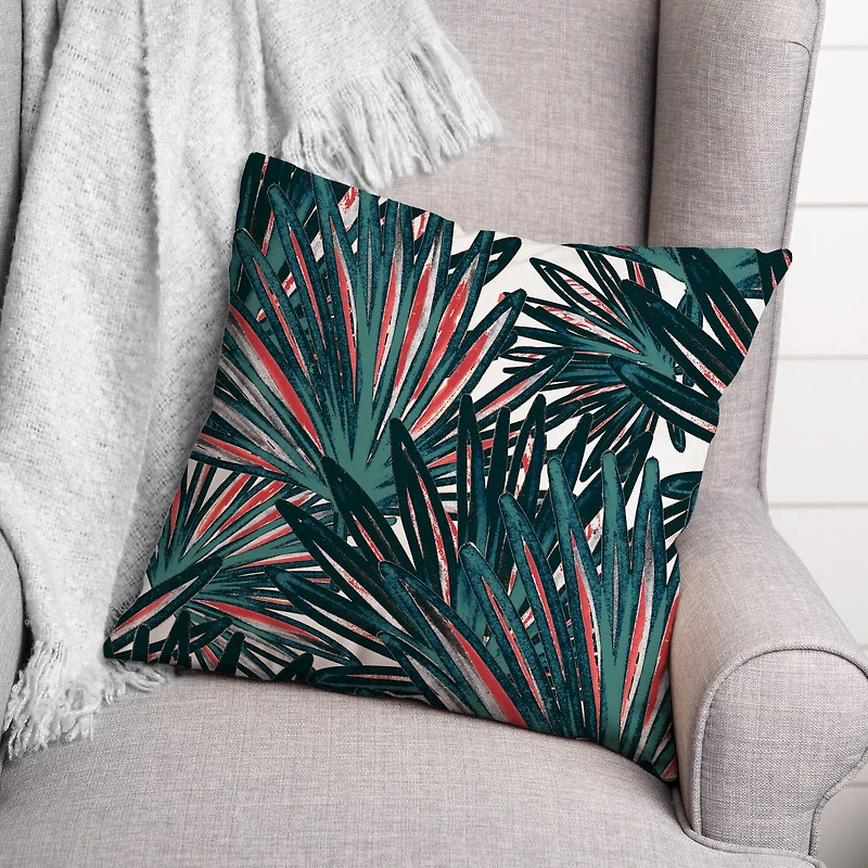 Tropical Leaves 18" x 18" Indoor / Outdoor Pillow
