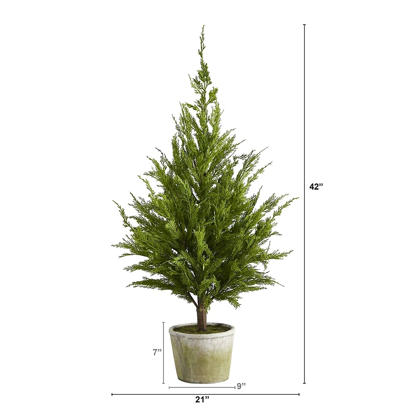 3.5ft. Unlit Cedar Pine Natural Look Artificial Christmas Tree