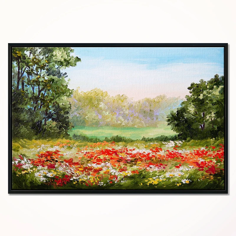 Designart - Poppy Field with Sky