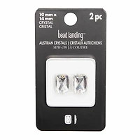 14mm Crystal Emerald Cut Sew-On Austrian Crystals by Bead Landing™, 2ct.