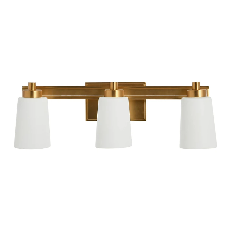 Hello Honey® Robert Stevenson Lighting Sullivan Park Frosted Glass & Metal 3-Light Vanity