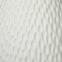 Hello Honey® 12.5" White Debossed Stoneware Bisque Table Lamp with Inline Switch