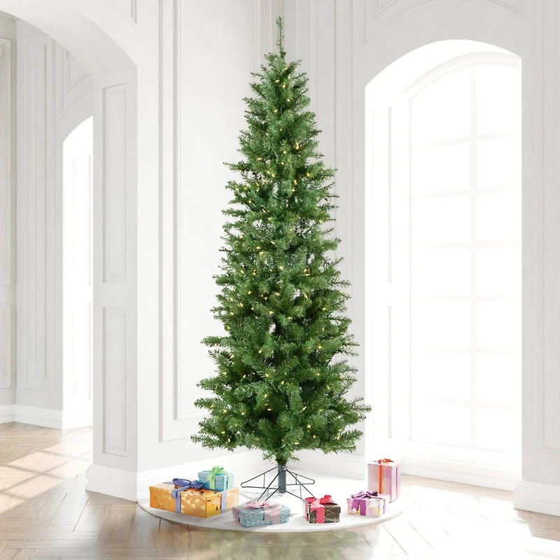 9.5ft. Pre-Lit Salem Pine Artificial Christmas Tree, Warm White Dura-Lit® LED Lights