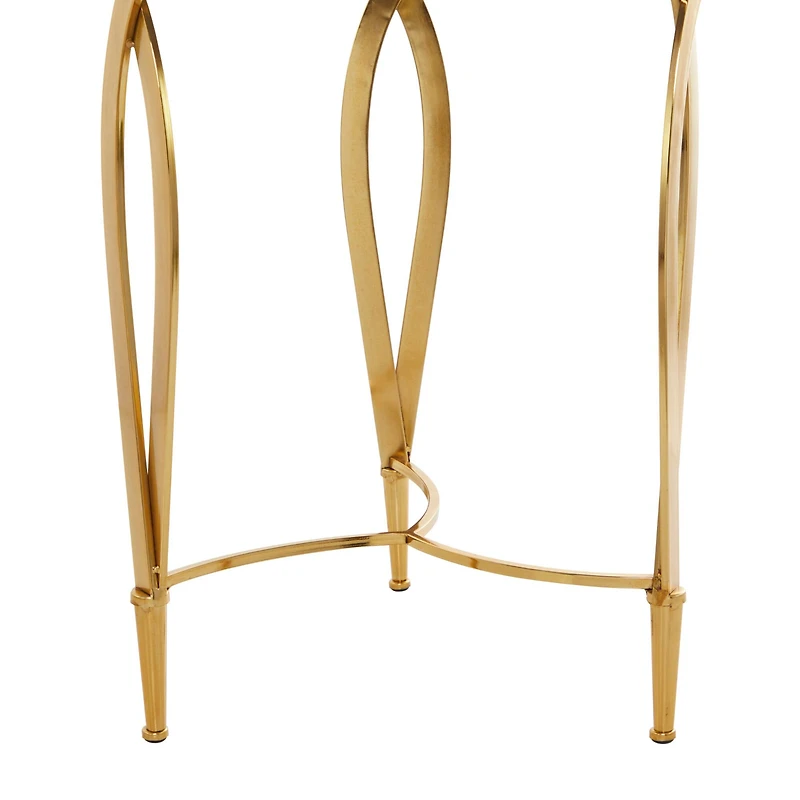 Black Metal Contemporary Accent Table 27" x 20" x 20"