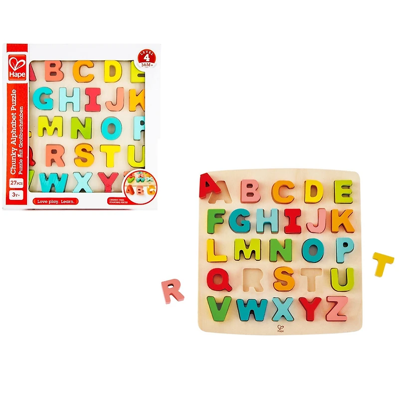 Hape Alphabet Wooden Blocks Learning Puzzle