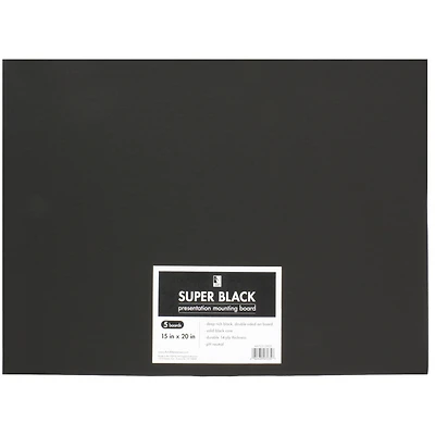 Art Alternatives Super Black Presentation & Mounting Boards, 5ct.