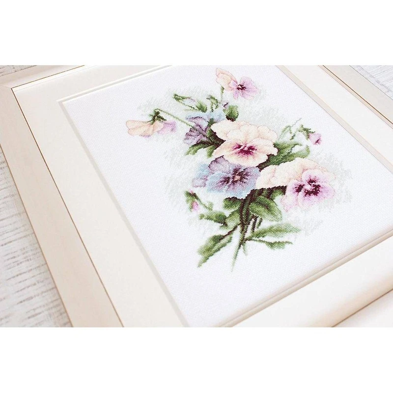 Luca-s Pansies Counted Cross Stitch Kit