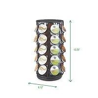 Mind Reader 35 Capacity Rotating Black Metal Carousel Coffee Pod Holder