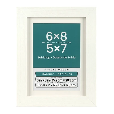 Basics™ White Tabletop Frame with Mat by Studio Décor