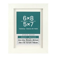 Basics™ White Tabletop Frame with Mat by Studio Décor