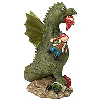 Design Toscano 12" Dragon's Gonna Get Ya! Garden Gnome Apocalypse Statue