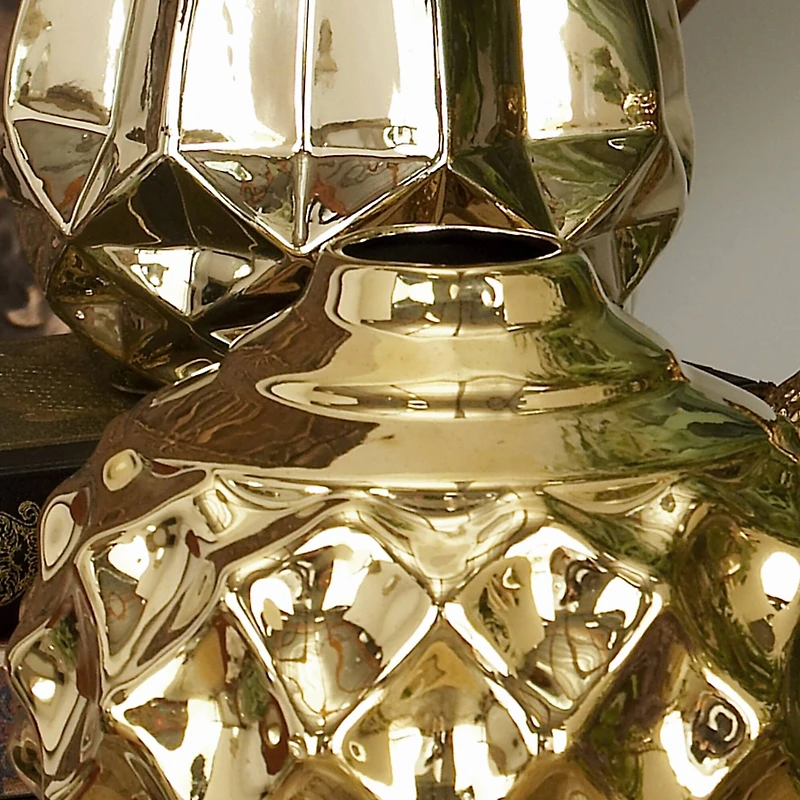 CosmoLiving by Cosmopolitan Gold Stoneware Glam Vase Set