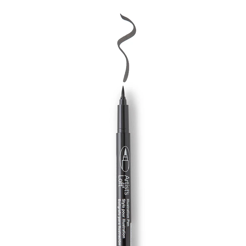 Black Brush Tip Illustration Pen by Artist's Loft®