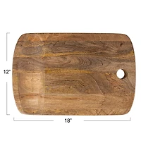 Hello Honey® 18" Natural Culinary Craftsman Mango Wood Cheese & Cutting Board