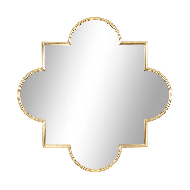 Gold Metal Contemporary Mirror, 34" x 1" x 34"