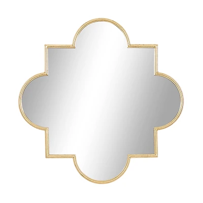 Gold Metal Contemporary Mirror, 34" x 1" x 34"