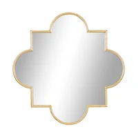 Gold Metal Contemporary Mirror, 34" x 1" x 34"