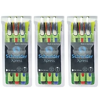 Schneider® Xpress 0.8mm Fiber Tip Fineliner Pen Set, 3ct.