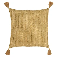 17" Tan Raffia Accent Pillow by Ashland®