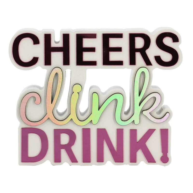 5" Cheers Clink Drink Tabletop Sign by Ashland®